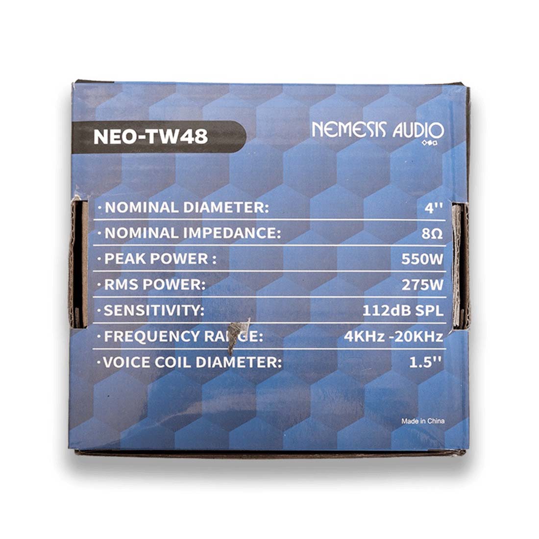 Nemesis Audio NEO-TW48 4" 550W Peak 8-Ohm 1.5" VC Neodymium Bullet Tweeter