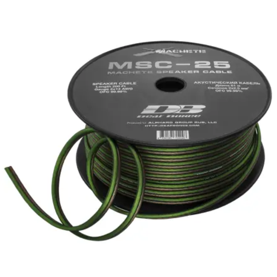 Deaf Bonce MSC-25 MACHETE 14 Gauge 200FT OFC Oxygen-Free Copper Speaker Cable