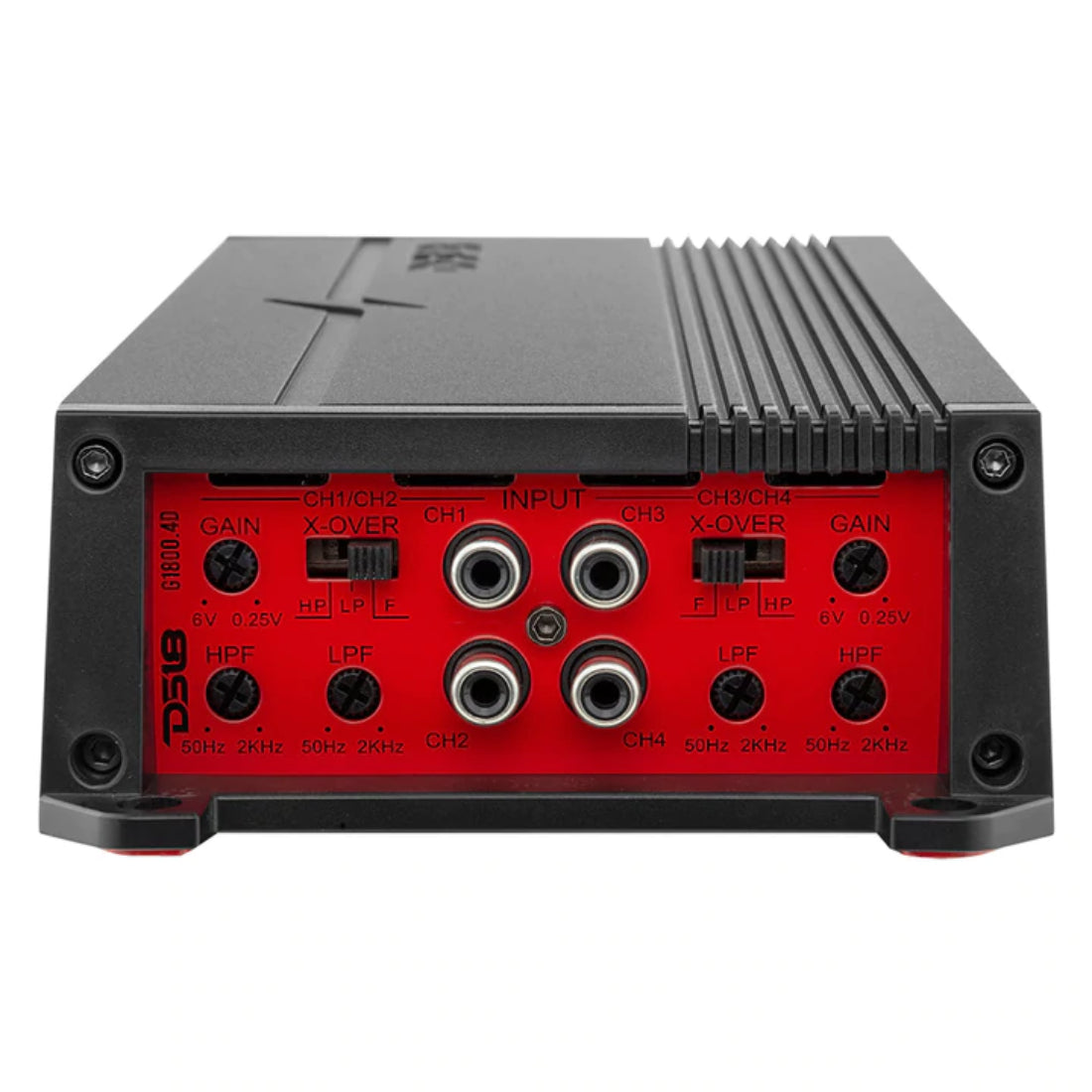 DS18 G1800.4D 1800W Max 4-Channel Class-D Stereo Full Range Car Audio Amplifier