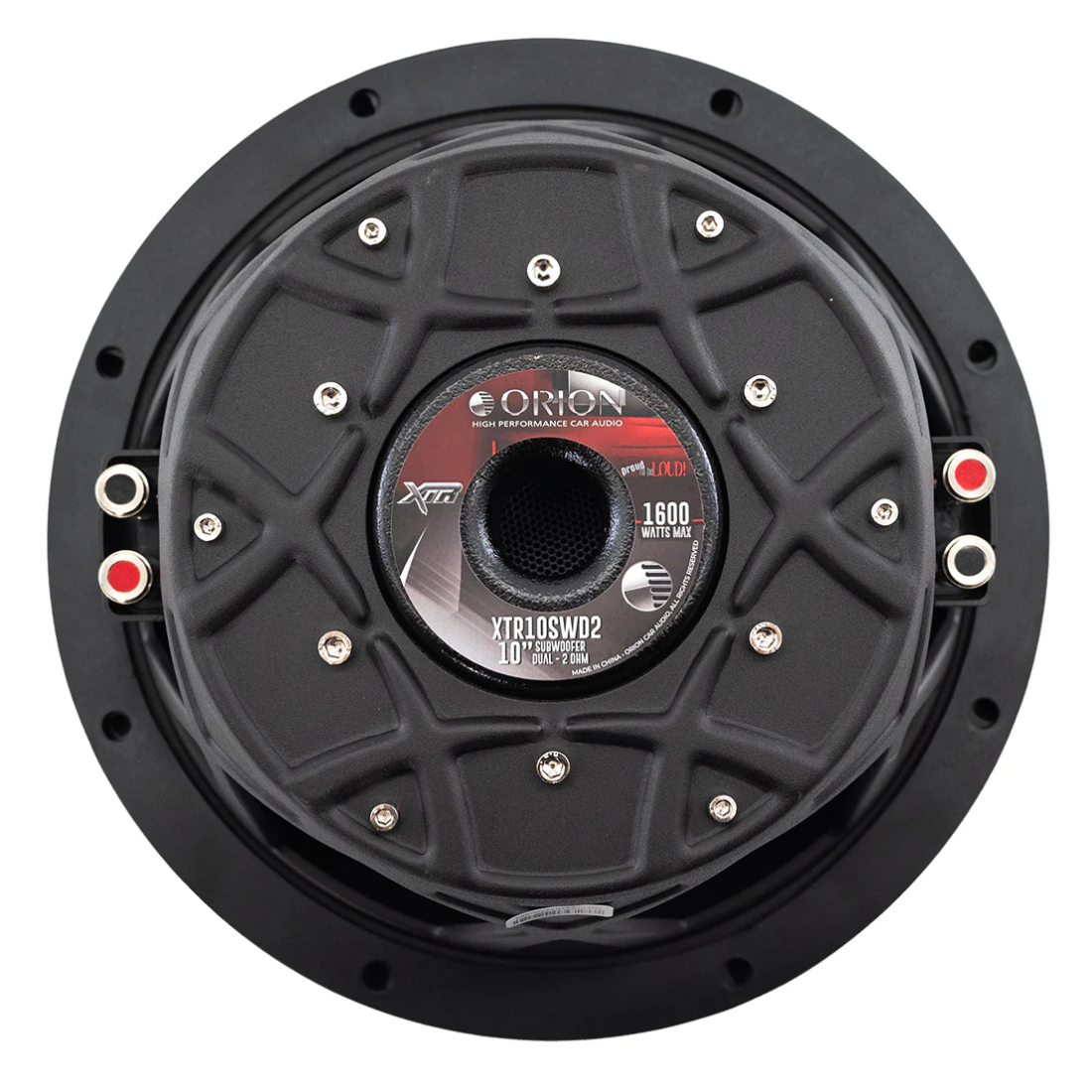 Orion XTR10SWD2 10" 1600W Peak Dual 2-Ohm Voice Coil DVC Shallow Mount Subwoofer