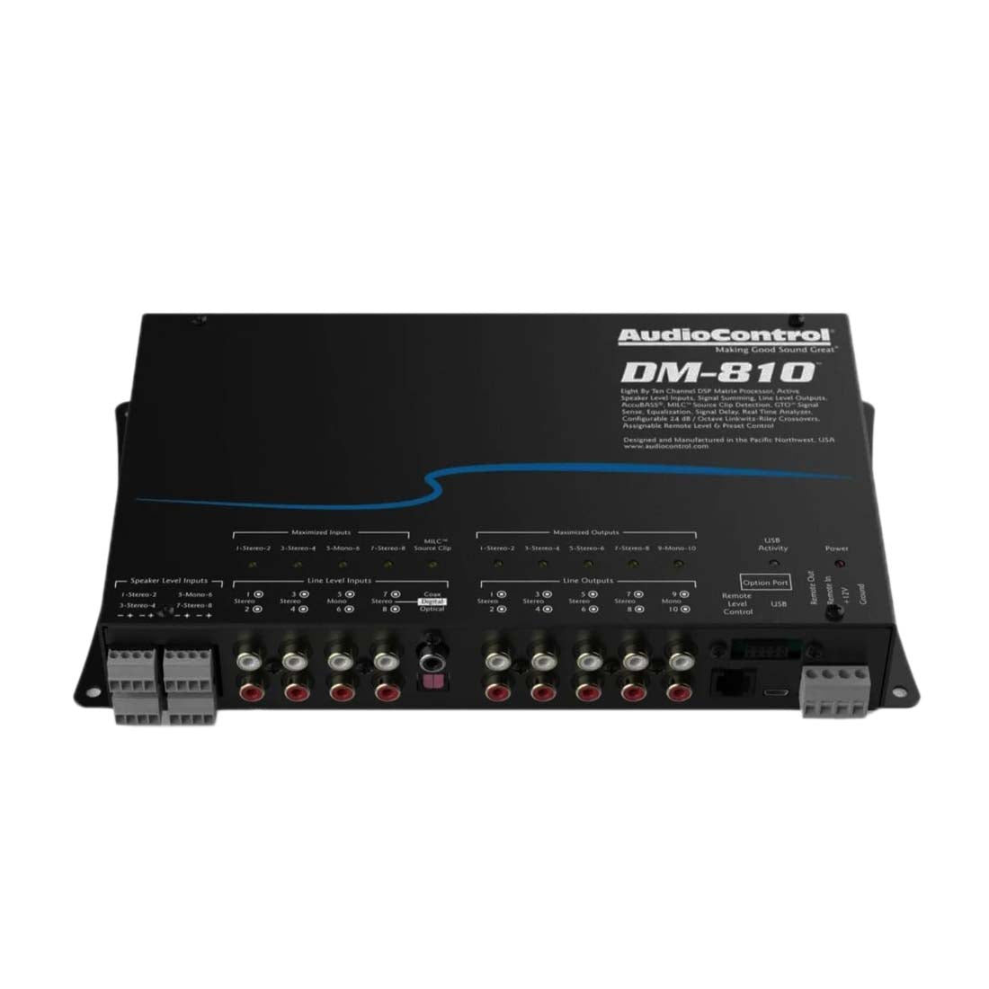 AudioControl DM-810 10-Channel Matrix Digital Sound Processor DSP with AccuBASS