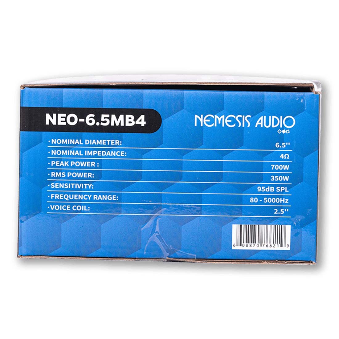 Nemesis Audio NEO-6.5MB4 6.5" 700W Peak 4-Ohm 2.5" VC Neodymium Midbass Speaker