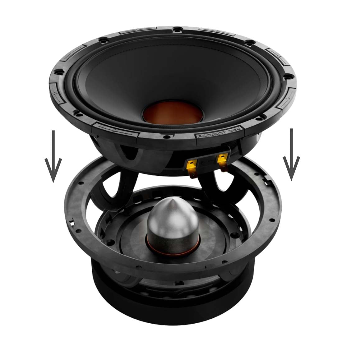 DS18 PROJECT360.64B 6.5" 600W Max 4-Ohm Bullet Mid-High Loudspeaker (Single)