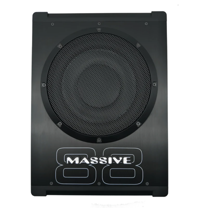 Massive Audio BOOM88 8" 400W Max Under Seat Active Subwoofer with Built-in Amp