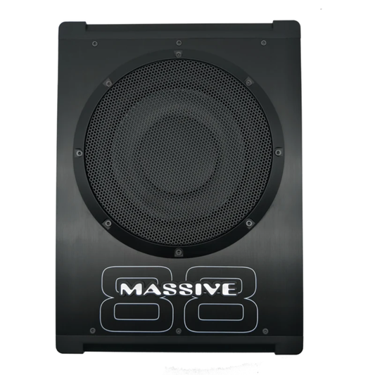 Massive Audio BOOM88 8" 400W Max Under Seat Active Subwoofer with Built-in Amp