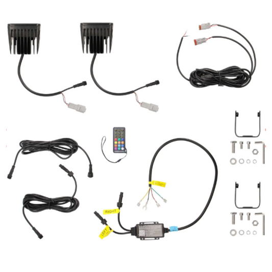 Heise HE-CHASE-CLKT Standard Mount Addressable Chasing LED Cube Lights (Pair)