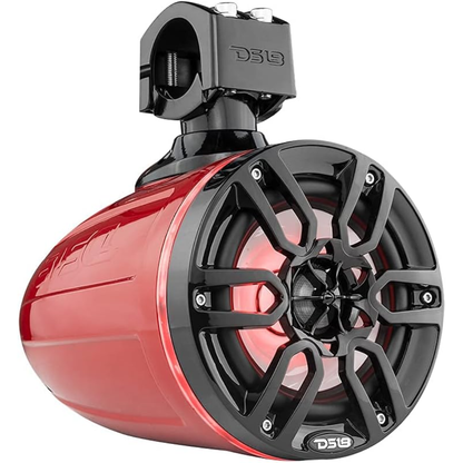 DS18 NXL-X6TP/RD 6.5" 300W Max 4-Ohm Marine Powersports RGB Tower Speakers (RED)
