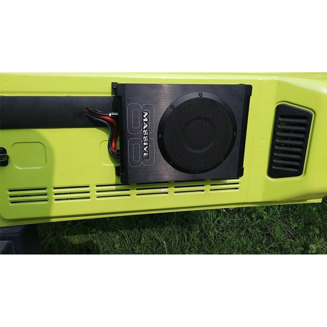 Massive Audio BOOM88 8" 400W Max Under Seat Active Subwoofer with Built-in Amp