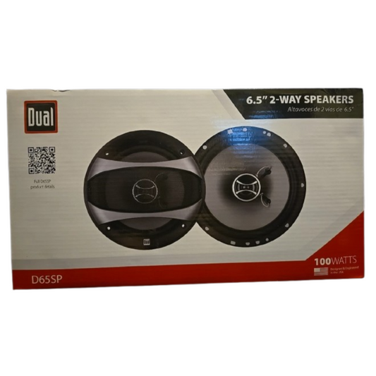 Dual Electronics D65SP 6.5" 2-Way 200W Peak Speakers w/ 1" Mylar Dome Tweeter