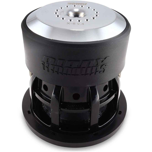 Sundown Audio X8 V4 D4 8" 1250W RMS Dual 4-Ohm Voice Coil DVC Car Subwoofer