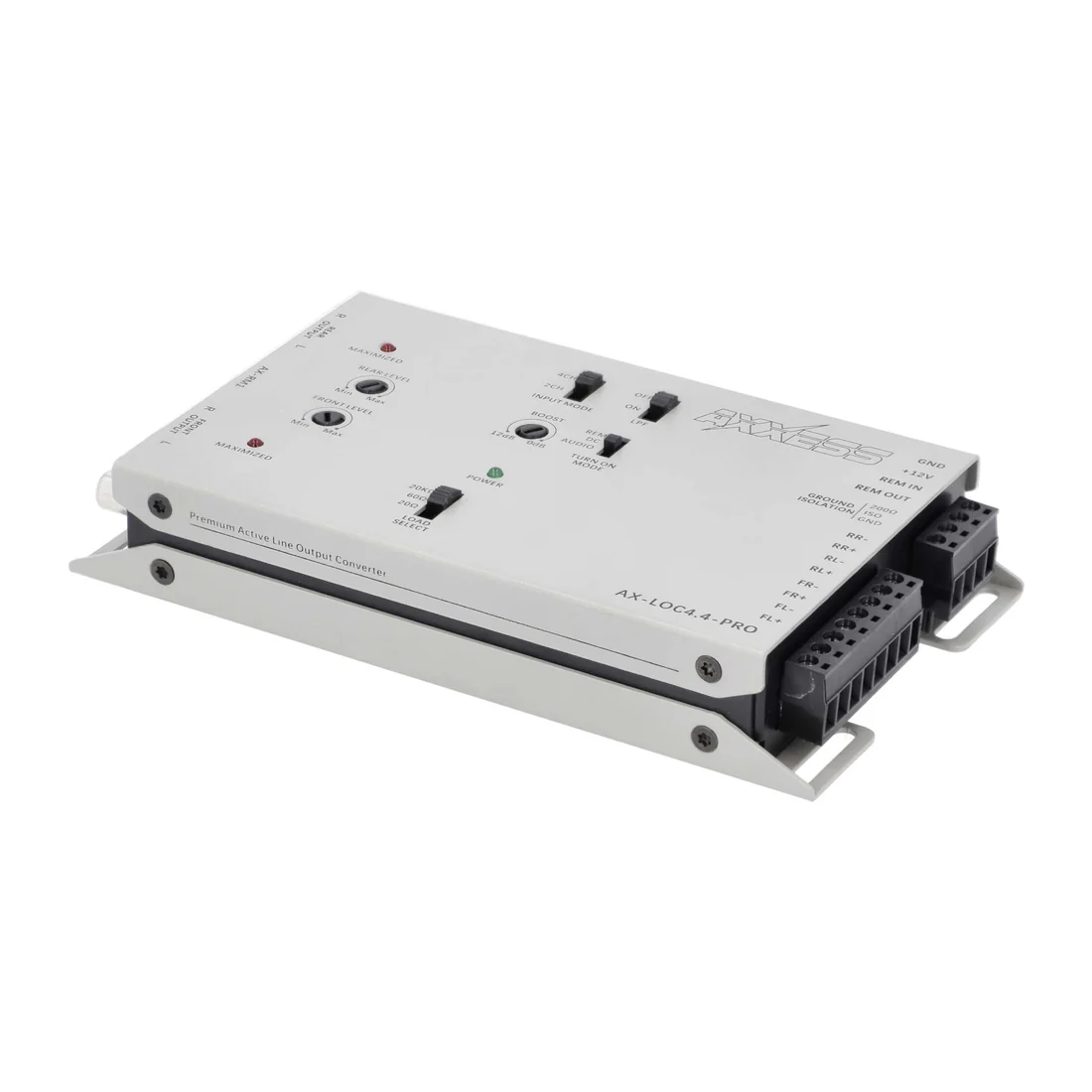 Axxess AX-LOC4.4-PRO 4-Channel 40V IN Active Line Output Converter w/ Bass Boost