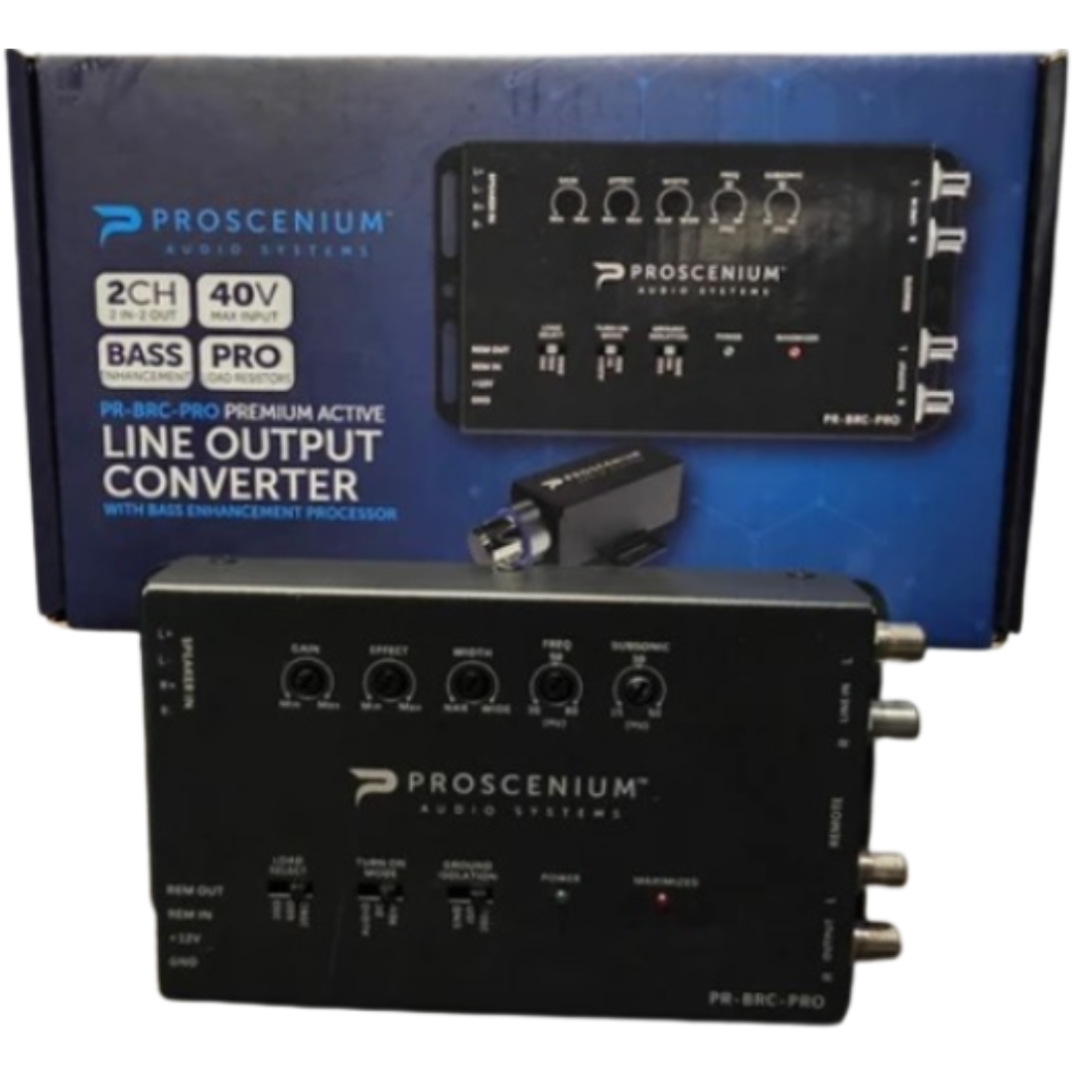 Proscenium PR-BRC-PRO 2-CH Line Output Converter w/ Bass Enhancement Processor