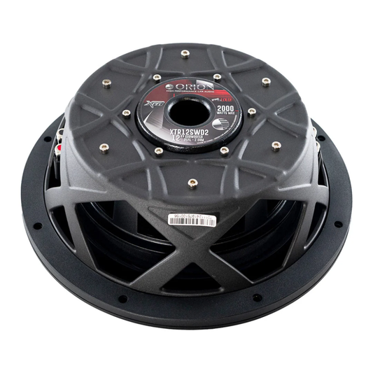 Orion XTR12SWD2 12" 2000W Peak Dual 2-Ohm Voice Coil DVC Shallow Mount Subwoofer