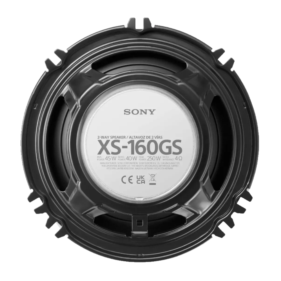 Sony XS-160GS 6.5" 2-Way 250W Peak 4-Ohm Coaxial Car Audio Speakers (Pair)