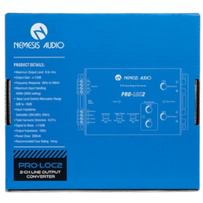 Nemesis Audio PRO-LOC2 400W Max 2-Channel Active Line Output Converter L.O.C