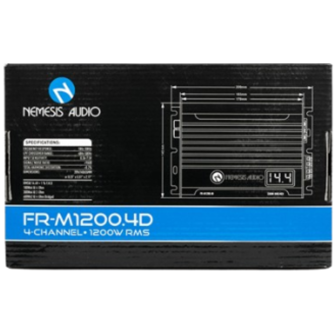 Nemesis Audio FR-M1200.4D 4-Channel 1200W RMS Full-Range Class-D Car Amplifier