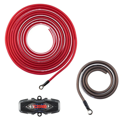 DS18 AMPKIT8 8-Gauge CCA Ultra Flex Amplifier Wiring Installation Kit - RED