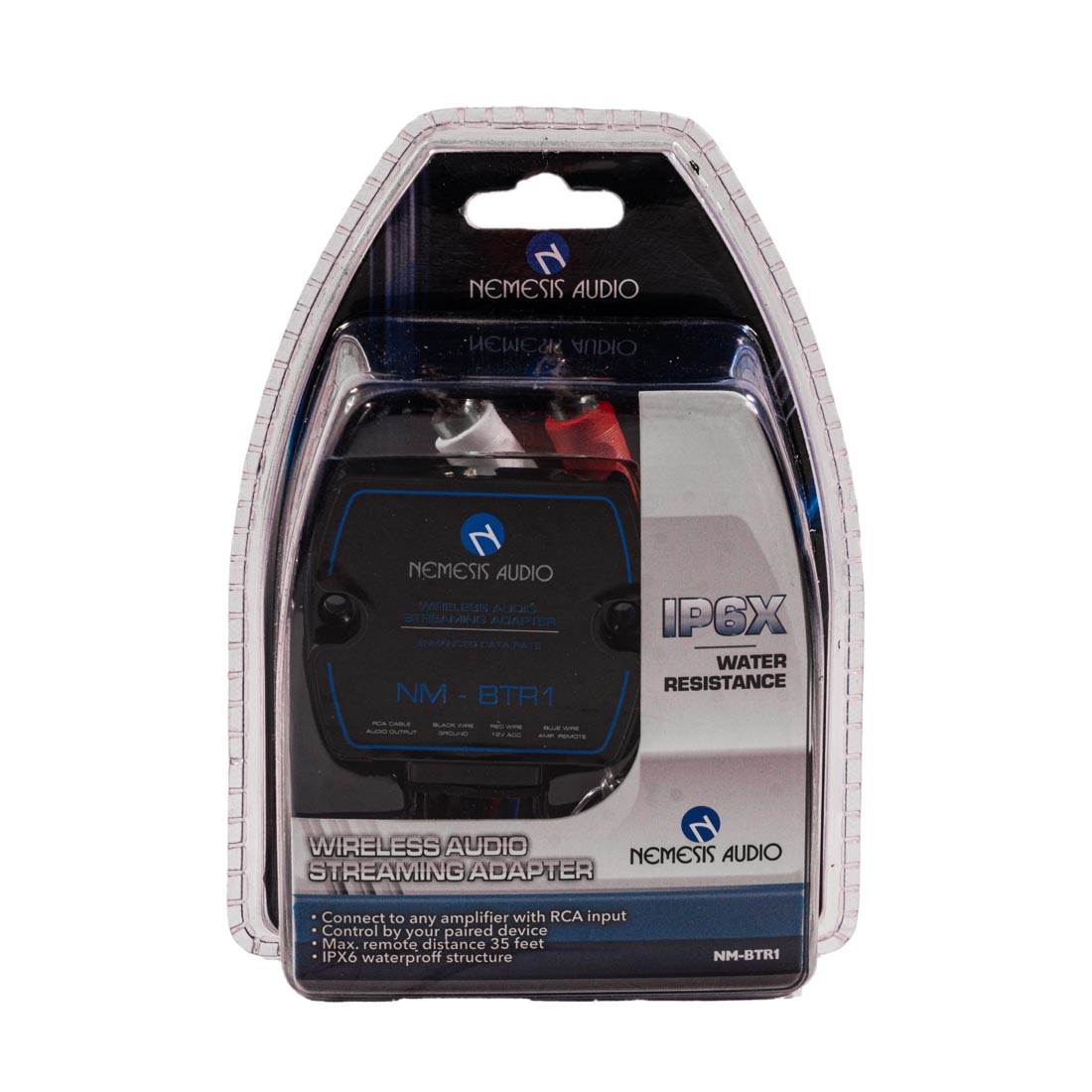 Nemesis Audio NM-BTR1 IP6X Water Resistant Wireless Audio Streaming Adapter