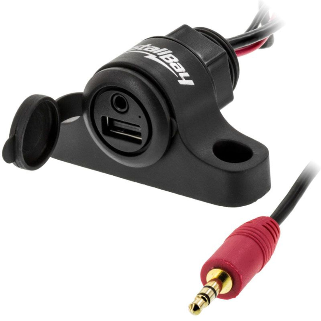 Install Bay IBR72 USB 3.5MM Auxiliary AUX Input Jack Panel w/ Extension Cable
