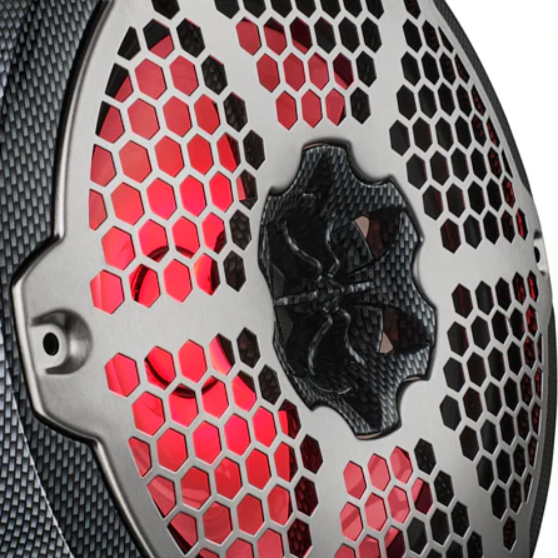 DS18 CF-8M 8" 2-Way 125W RMS 4-Ohm Marine Coaxial Speakers w/ RGB LED Lights