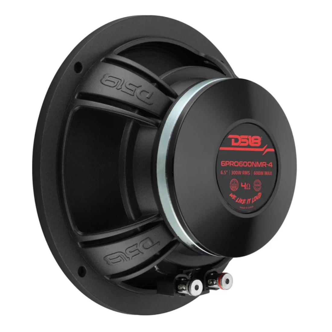 DS18 6PRO500NMR-4 6.5" 500W Max 4-Ohm Midrange Car Audio Loudspeaker (Single)