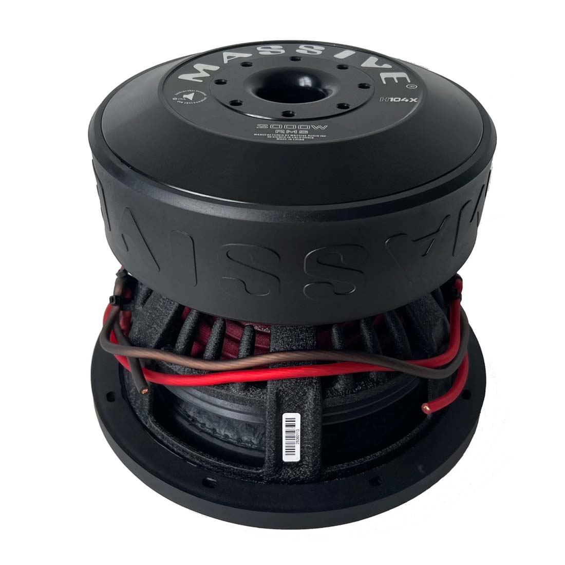 Massive Audio H104X 10" 4000 Peak 3" Dual 4-Ohm Voice Coil DVC Mega Subwoofer