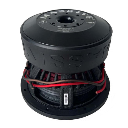 Massive Audio H104X 10" 4000 Peak 3" Dual 4-Ohm Voice Coil DVC Mega Subwoofer