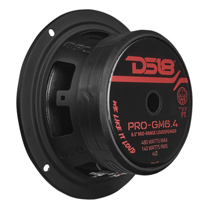 DS18 PRO-GM6.4PK (2x) 6.5" Midrange Speakers & (2x) 3.8" Bullet Tweeters Package
