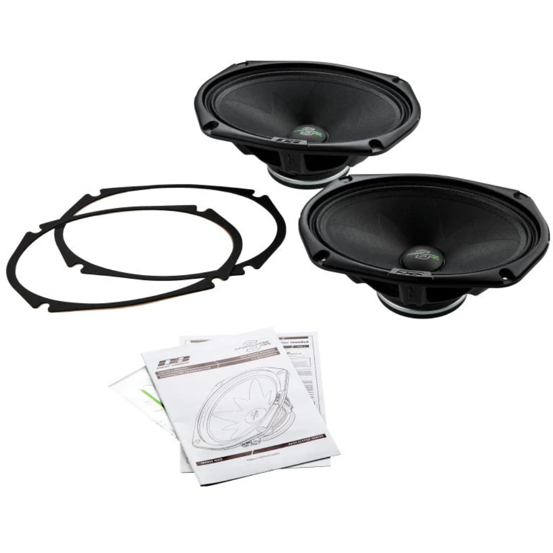 Deaf Bonce M69SE NEO 6" x 9" 400W Max 4-Ohm Neodymium Midrange Speakers (Pair)