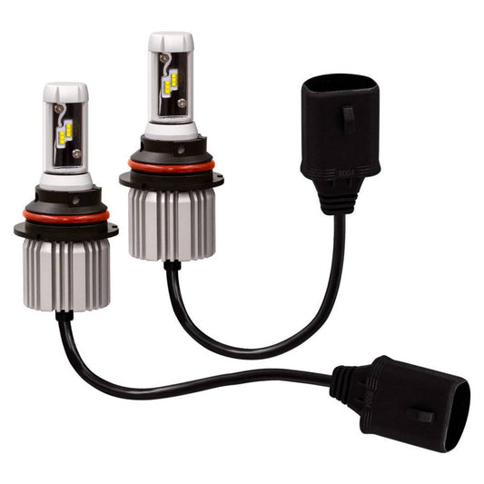 Heise HE-9004LED 24 Watts Per Bulb 6000 Lumens 9004 LED Replacement Car Headl...