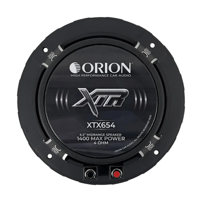 Orion XTX654 6.5" 1400W Peak 4-Ohm 1.5" Voice Coil Car Midrange Speakers (Pair)