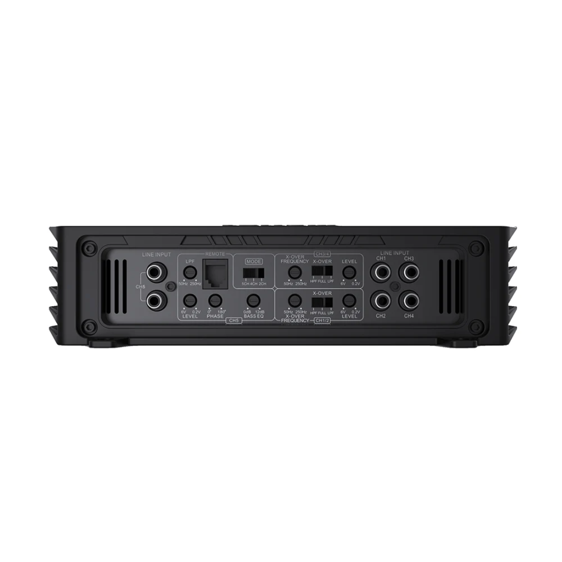 Alphasonik V1200.5 5-Channel 2400W Max Class-AB Amplifier w/ Remote Bass Knob
