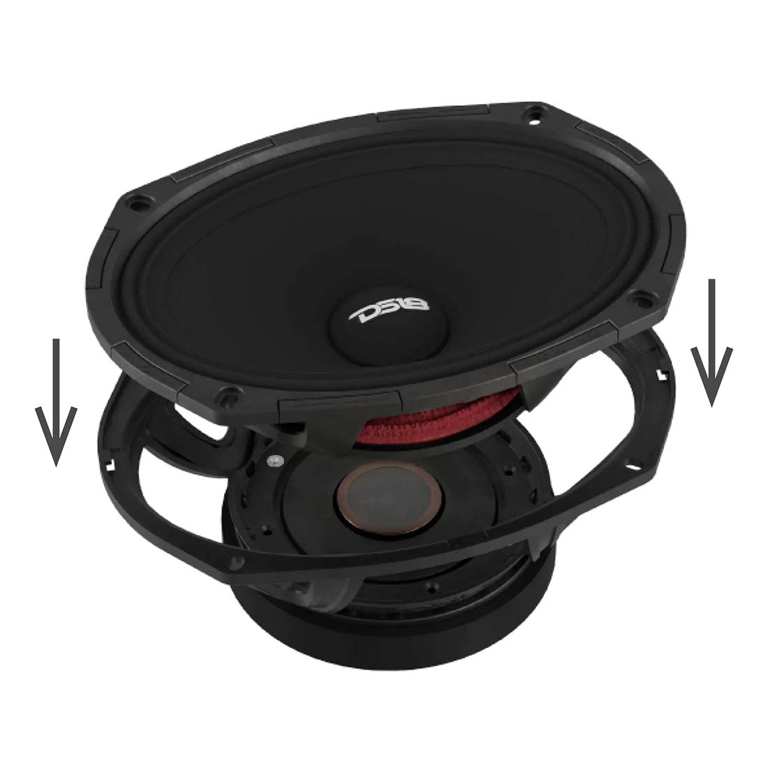 DS18 PROJECT360.694 6" x 9" 600W Max 4-Ohm Mid-High Loudspeaker Rotating Recone