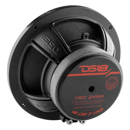DS18 PRO-ZXi8M 8" 700W Max Mid-Range Loudspeaker w/ Neodymium/Ferrite Magnets