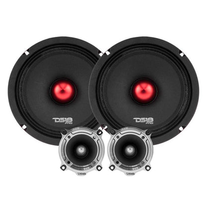 DS18 PRO-X6 4BMPK  6.5" Mid and High Range Car Audio Sound System