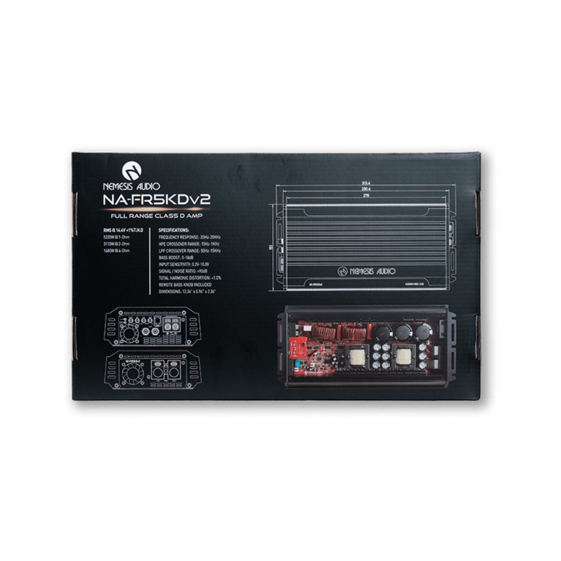 Nemesis Audio NA-FR5KDV2 Monoblock 5220W RMS@1-Ohm Full-Range Class-D Amplifier