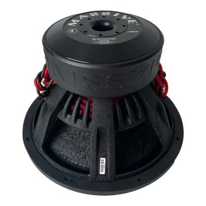 Massive Audio H154X 15" 4000 Peak 3" Dual 4-Ohm Voice Coil DVC Mega Subwoofer