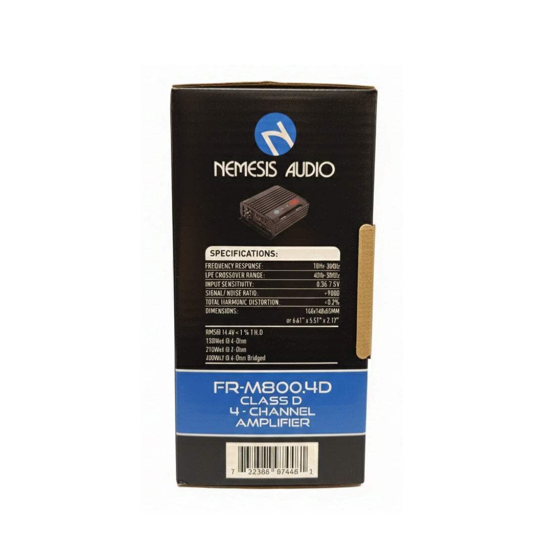 Nemesis Audio FR-M800.4D 4-Channel 800W RMS Class-D Car Compact Amplifier