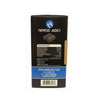 Nemesis Audio FR-M800.4D 4-Channel 800W RMS Class-D Car Compact Amplifier