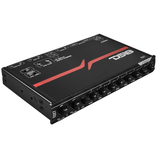 DS18 EQX7 1/2 DIN 7 Band Graphic Equalizer w/ High Level Input and Auto Turn On