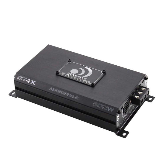 Massive Audio GT4X 4-Channel 120 Watts RMS x 4 @ 2 Ohm Class-D Car Amplifier