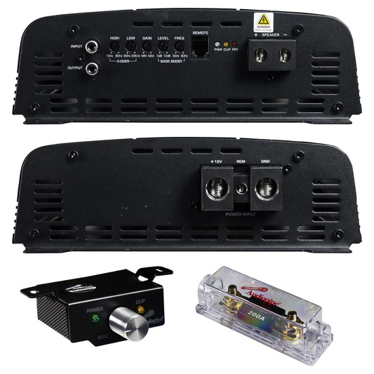 Audiopipe APHF-3000D-H1 3000W Monoblock Class-D Full Range Car Audio Amplifier