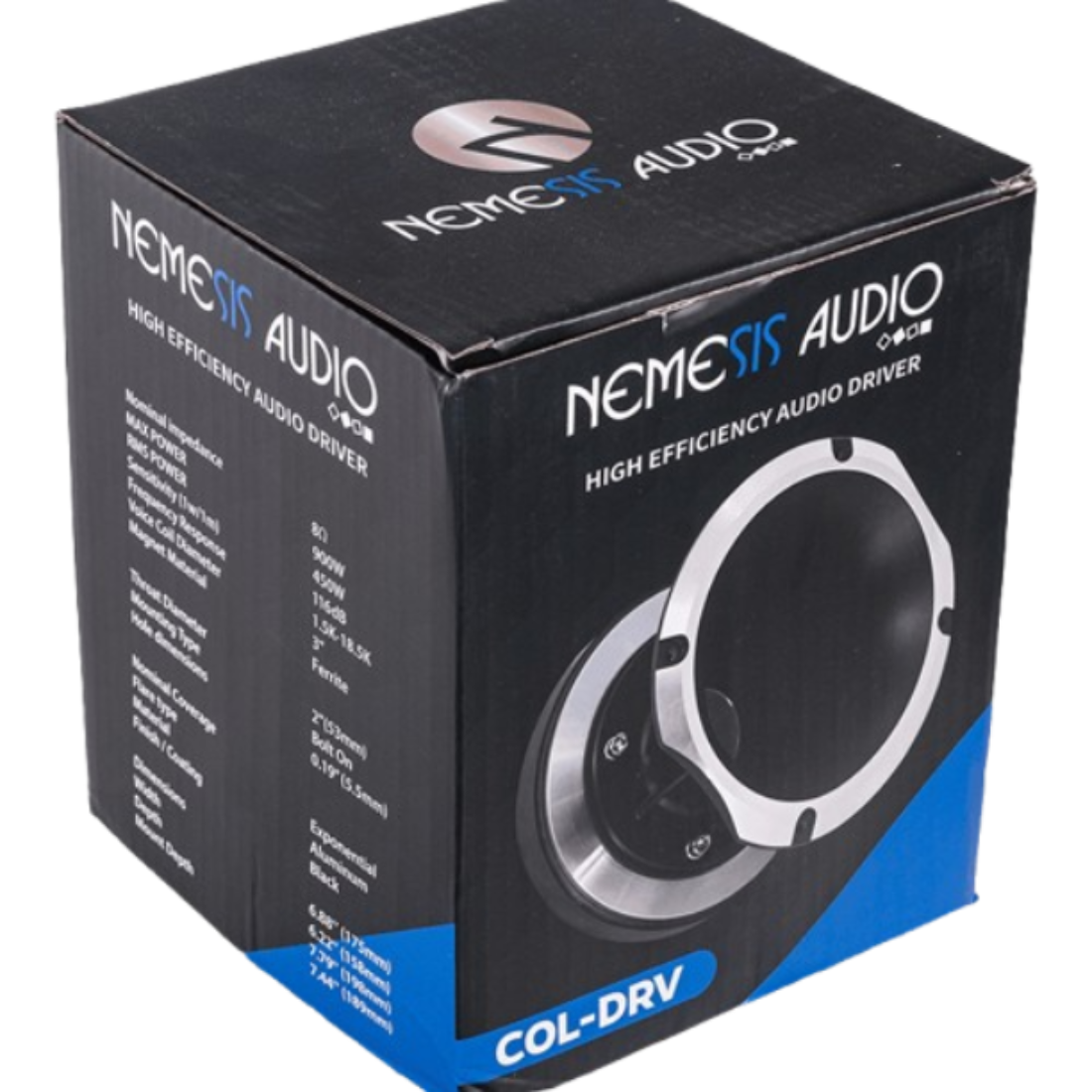 Nemesis Audio COL-DRV 900W Max 8-Ohm 3" VC High Efficiency Audio Driver and Horn