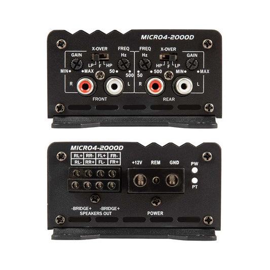 Power Acoustik MICRO4-2000D 4-Channel 2000W Max Class-D Full-Range Amplifiers
