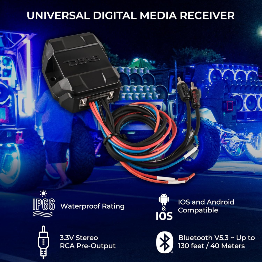 DS18 BTC-FIVE Universal IP66 Wireless Bluetooth V5.3 Digital Media Receiver