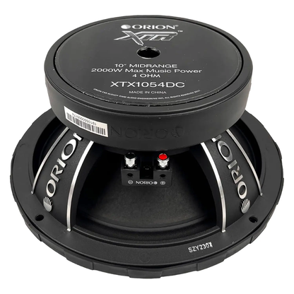 Orion XTX1054DC 10" 2000W Peak 4-Ohm Car Audio Mid-Range Speaker (Single)