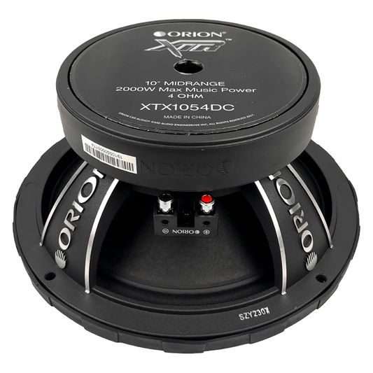 Orion XTX1054DC 10" 2000W Peak 4-Ohm Car Audio Mid-Range Speaker (Single)