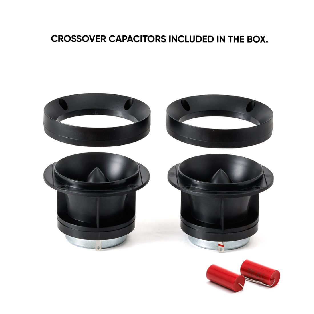 PRIDE SOLO 60 3.2" 60 Watts RMS 4-Ohm Neodymium Car Audio Horn Tweeters (Pair)
