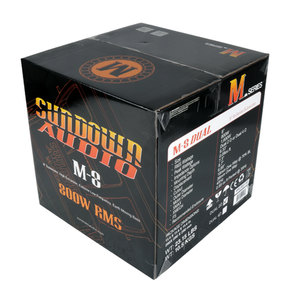 Sundown Audio M-Series M8 8-inch 1600W Peak Dual 4-Ohm Voice Coil Car Subwoofer