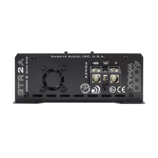 Massive Audio GTR2A 1-CH Monoblock 4060W Peak 1-Ohm Stable Class-D Car Amplifier